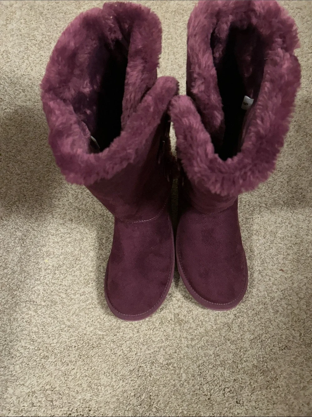 UGG Women's Purple Button-Trim Suede Winter Boots. 9. Perfect condition!